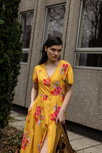 Maya Floral Print Midi Dress